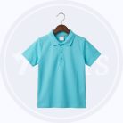 Boys Polo T-Shirt made from 100% soft knit cotton in Light Orange, Navy Blue, Sky Blue, and Light Blue for kids aged 4–5 years.