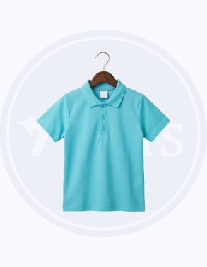 Boys Polo T-Shirt 100% Soft Knit Cotton | Summer Kids T-Shirt Boys Polo T-Shirt made from 100% soft knit cotton in Light Orange, Navy Blue, Sky Blue, and Light Blue for kids aged 4–5 years.
