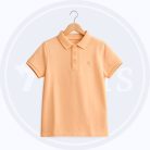 Boys Polo T-Shirt made from 100% soft knit cotton in Light Orange, Navy Blue, Sky Blue, and Light Blue for kids aged 4–5 years.