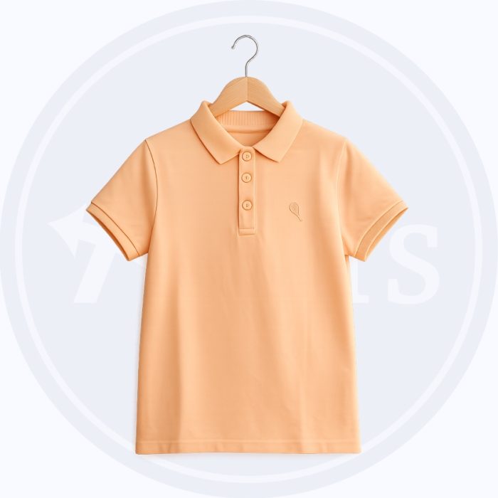 Boys Polo T-Shirt 100% Soft Knit Cotton | Summer Kids T-Shirt Boys Polo T-Shirt made from 100% soft knit cotton in Light Orange, Navy Blue, Sky Blue, and Light Blue for kids aged 4–5 years.