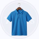 Boys Polo T-Shirt made from 100% soft knit cotton in Light Orange, Navy Blue, Sky Blue, and Light Blue for kids aged 4–5 years.