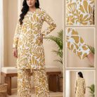 Premium Ladies Linen Cord Set for Women – Printed Two-Piece Outfit | ARAS BD SHOP