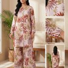 Premium Ladies Linen Cord Set for Women – Printed Two-Piece Outfit | ARAS BD SHOP